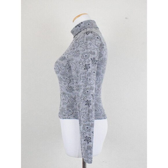 Vintage 80s‎ Polyester-Spandex Turtle Neck t shirt | size medium - Picture 2 of 10